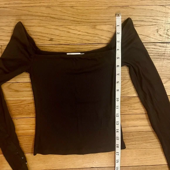 SALE NWOT Avec Les Filles rib knit square neck top - Picture 8 of 10